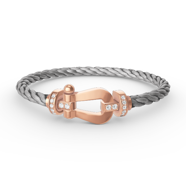 [Everoly JW]FORCE LARGE HORSESHOE HALF DIAMOND BRACELET ROSE GOLD