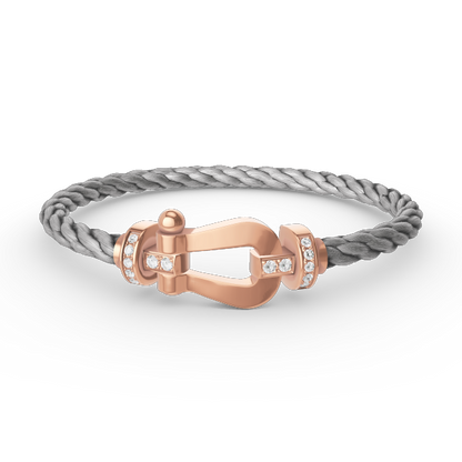 [Everoly JW]FORCE LARGE HORSESHOE HALF DIAMOND BRACELET ROSE GOLD