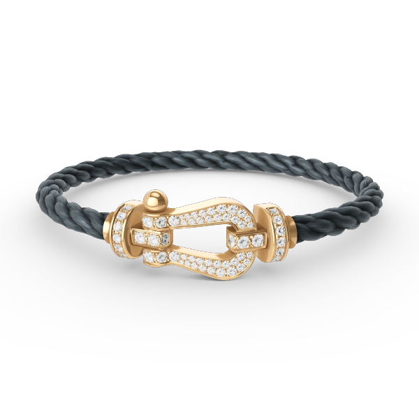 [Everoly JW]FORCE LARGE HORSESHOE FULL DIAMOND BRACELET GOLD