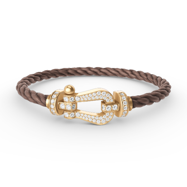 [Everoly JW]FORCE LARGE HORSESHOE FULL DIAMOND BRACELET GOLD