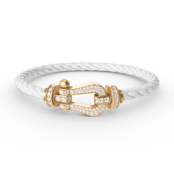 [Everoly JW]FORCE LARGE HORSESHOE FULL DIAMOND BRACELET GOLD