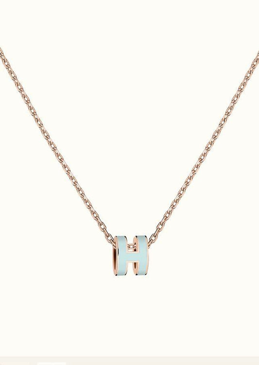 [Everoly JW]POP H LIGHT BLUE NECKLACE