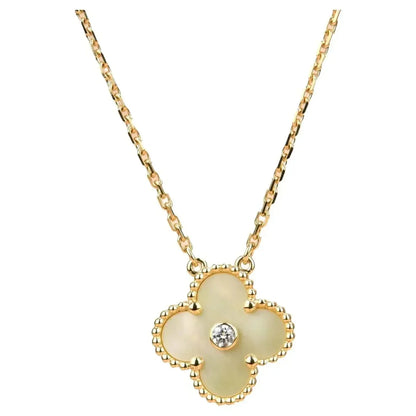 [Everoly JW]CLOVER 15MM DIAMOND GOLD MOTHER OF PEARL NECKLACE