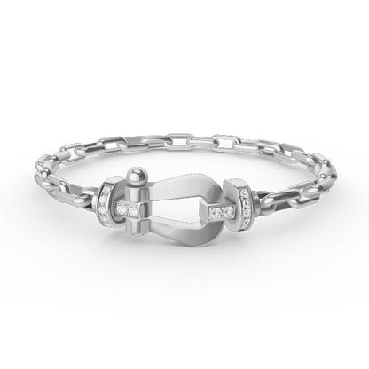 [Everoly JW]FORCE LARGE HORSESHOE CLASP  METAL BRACELET