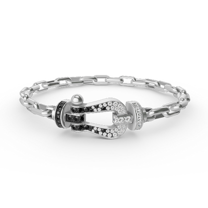 [Everoly JW]FORCE LARGE HORSESHOE CLASP  METAL BRACELET