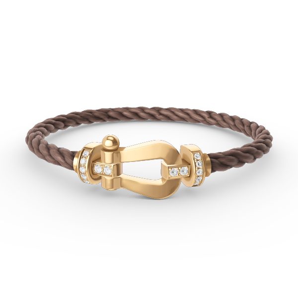 [Everoly JW]FORCE LARGE HORSESHOE HALF DIAMOND BRACELET GOLD