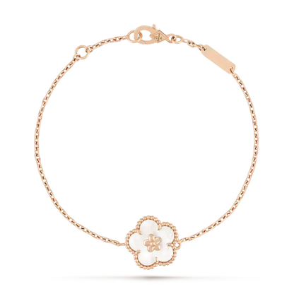 [Everoly JW]LUCKY WHITE MOP PLUM BLOSSOM  BRACELET