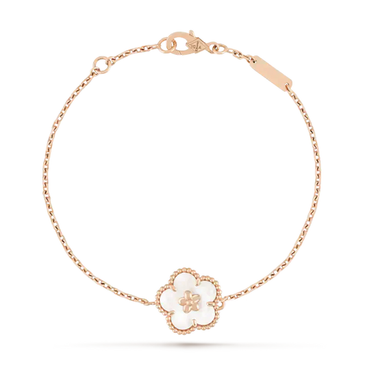 [Everoly JW]LUCKY WHITE MOP PLUM BLOSSOM  BRACELET