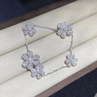 [Everoly JW]FRIVOLE SILVER 5 FLOWERS BRACELET