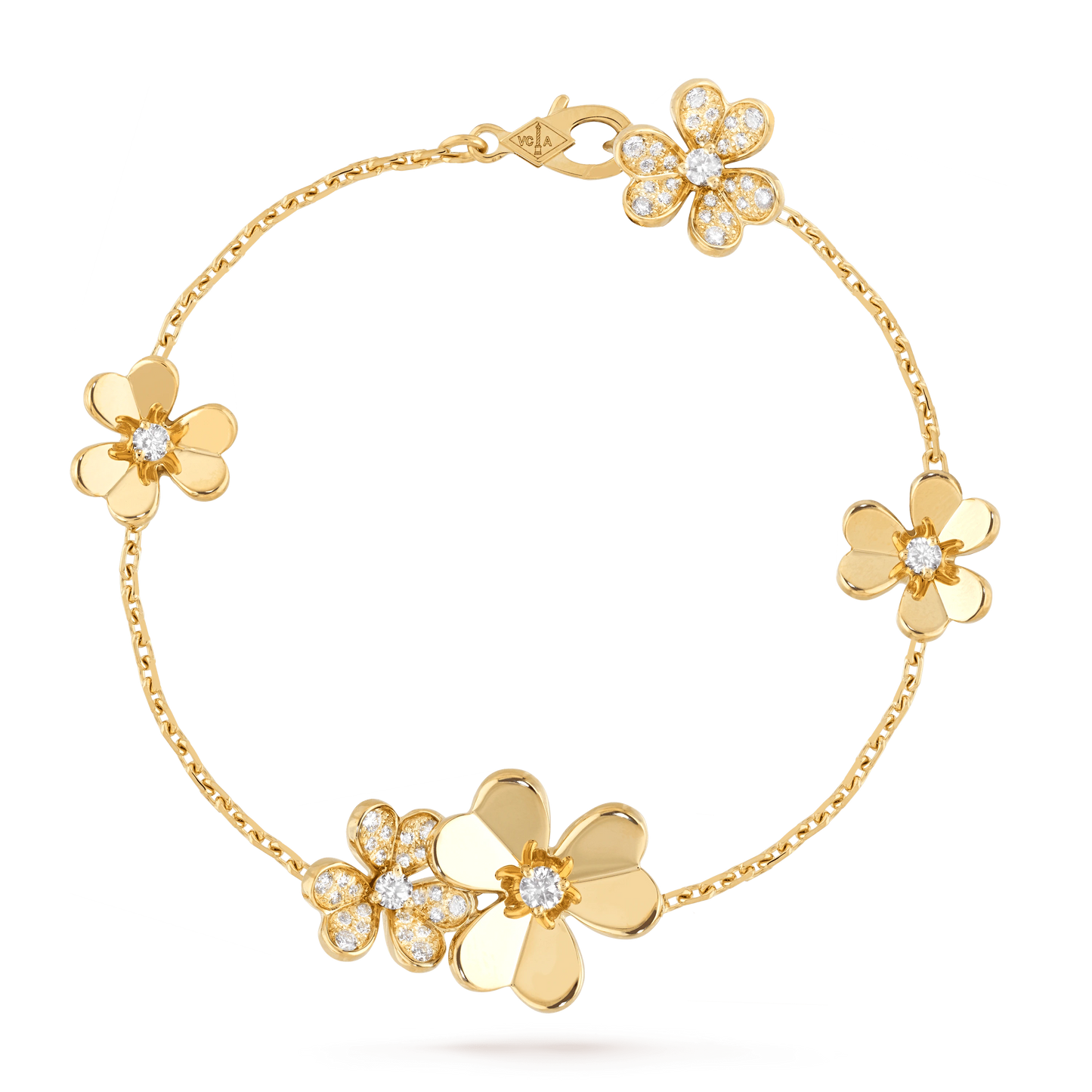 [Everoly JW]FRIVOLE GOLD 5 FLOWERS BRACELET