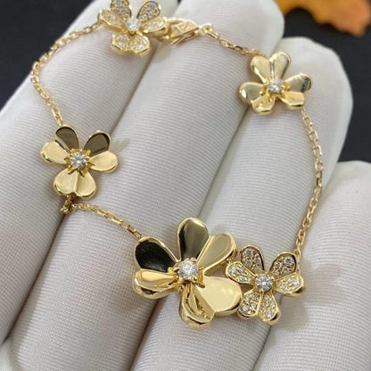 [Everoly JW]FRIVOLE GOLD 5 FLOWERS BRACELET