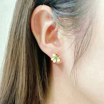 [Everoly JW]FRIVOLE  FLOWER MALACHITE EARRINGS