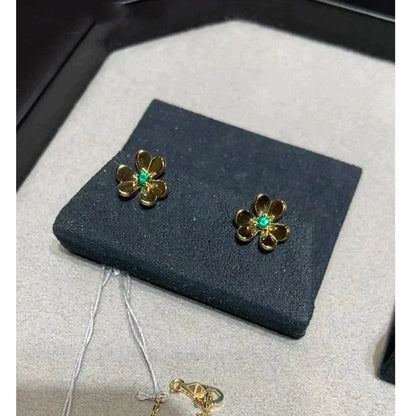 [Everoly JW]FRIVOLE  FLOWER MALACHITE EARRINGS