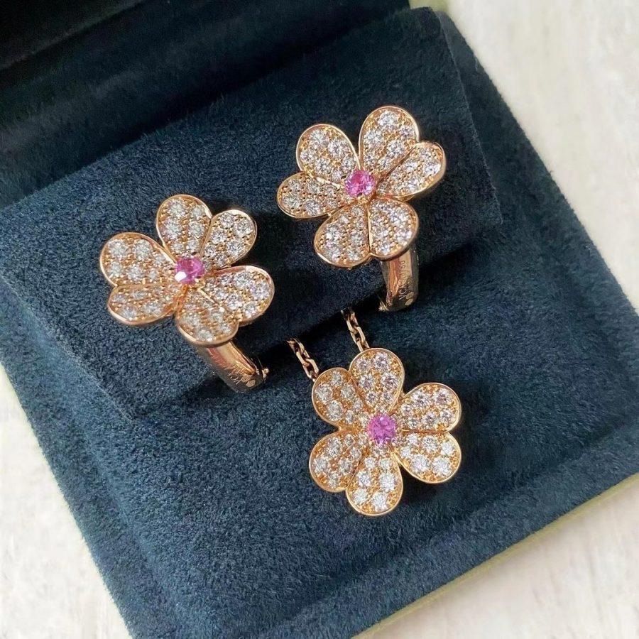 [Everoly JW]FRIVOLE ROSE GOLD FLOWER DIAMOND NECKLACE