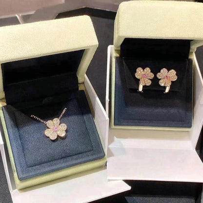 [Everoly JW]FRIVOLE ROSE GOLD FLOWER DIAMOND NECKLACE