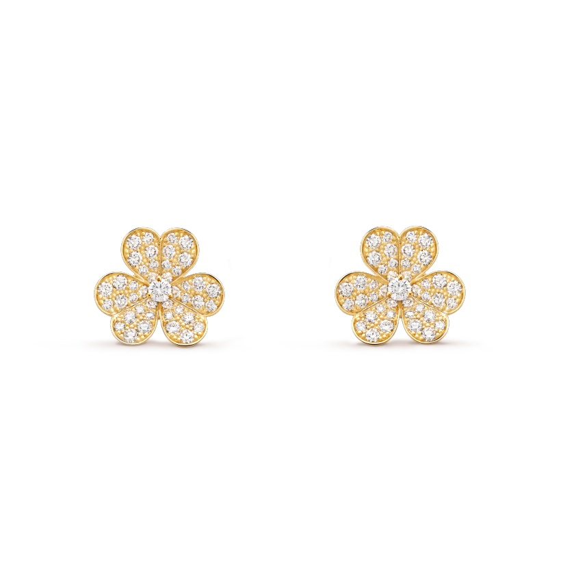 [Everoly JW]FRIVOLE GOLD FLOWER DIAMOND EARRINGS