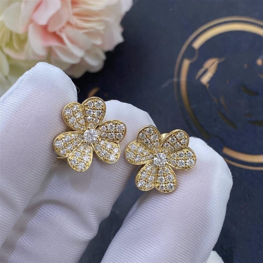 [Everoly JW]FRIVOLE GOLD FLOWER DIAMOND EARRINGS