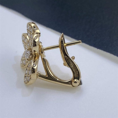 [Everoly JW]FRIVOLE GOLD FLOWER DIAMOND EARRINGS
