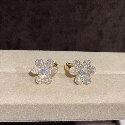 [Everoly JW]FRIVOLE GOLD FLOWER DIAMOND EARRINGS