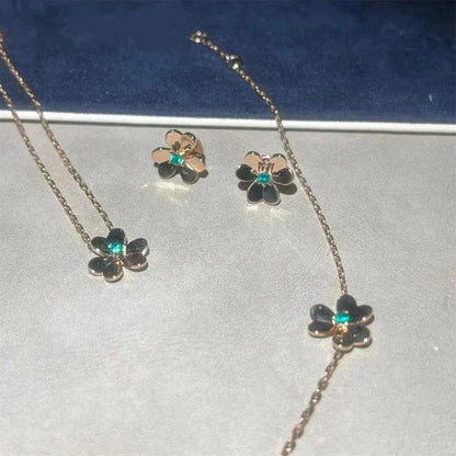 [Everoly JW]FRIVOLE  FLOWER MALACHITE EARRINGS