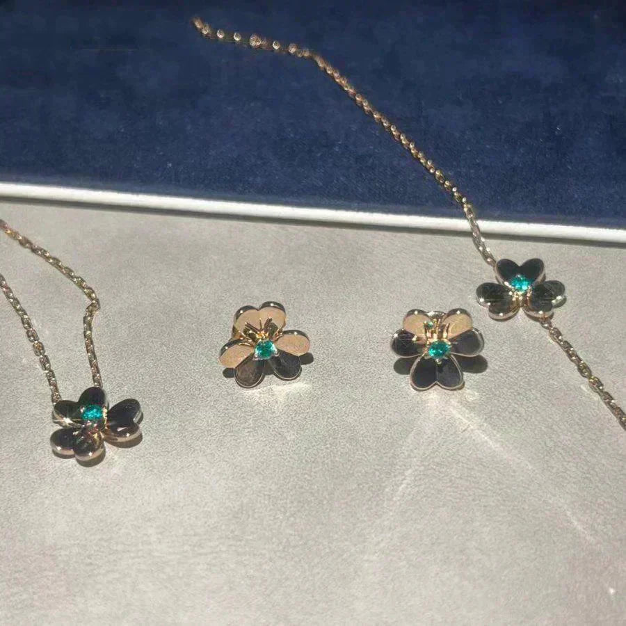 [Everoly JW]FRIVOLE  FLOWER MALACHITE EARRINGS