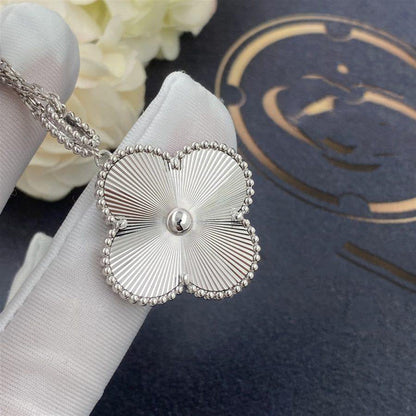 [Everoly JW]CLOVER 25MM SILVER BIG CLOVER NECKLACE