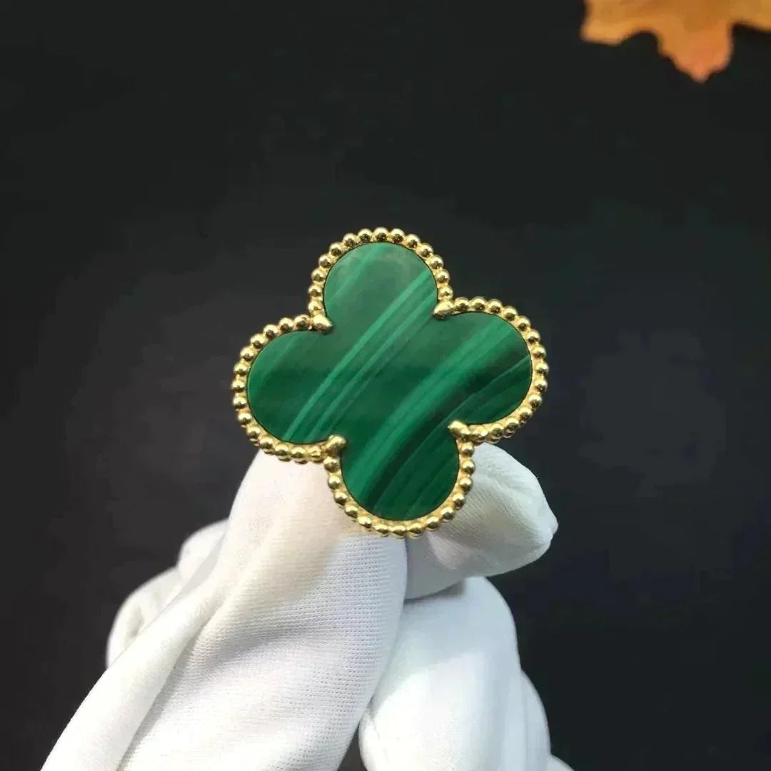 [Everoly JW]CLOVER MALACHITE RING