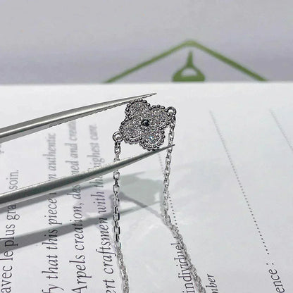 [Everoly JW]CLOVER  SINGLE FLOWER BRACELET SILVER