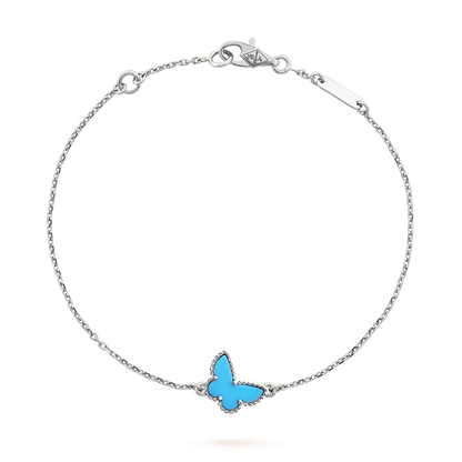 [Everoly JW]BUTTERFLY TURQUOISE BUTTERFLY BRACELET SILVER