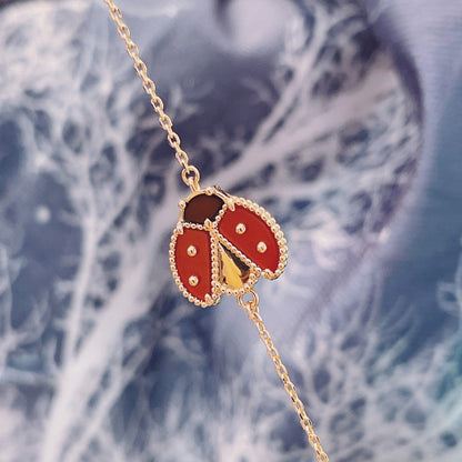 [Everoly JW]LUCKY SPRING 1 MOTIF PINK GOLD BRACELET