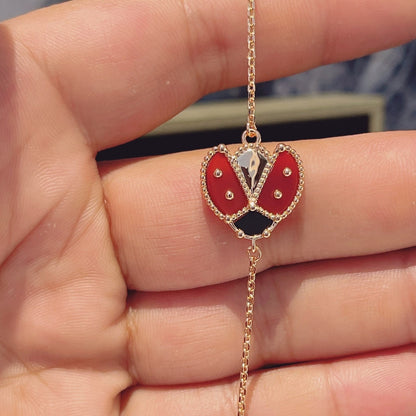 [Everoly JW]LUCKY SPRING 1 MOTIF PINK GOLD BRACELET