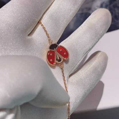 [Everoly JW]LUCKY SPRING 1 MOTIF PINK GOLD BRACELET